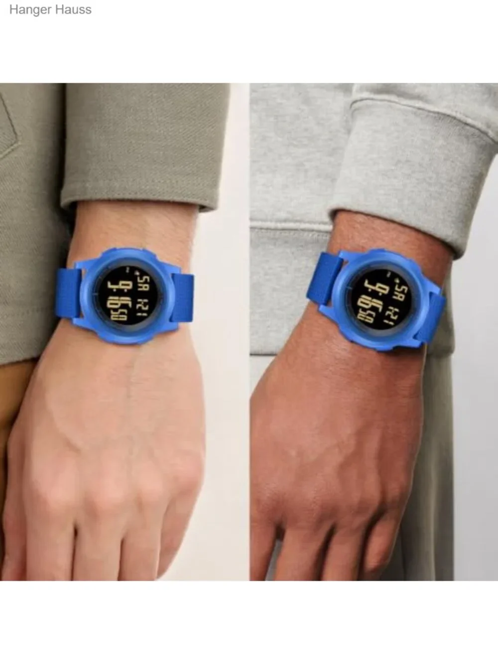 Ultra Thin Sports Digital Watch with LED Light and Stopwatch - Waterproof 3ATM